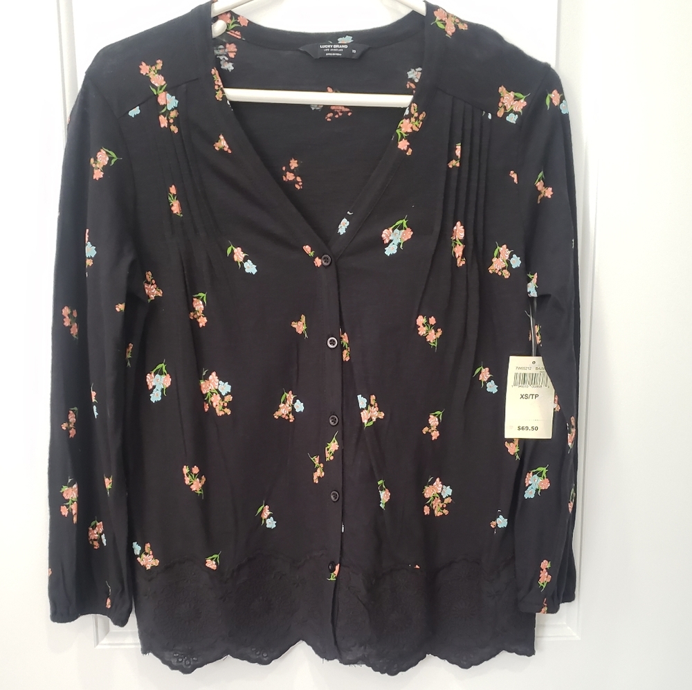 NWT Lucky Brand Floral Top